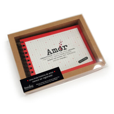 Álbum de Fotos P Fina Ideia Amor 19,5x13,5cm 30 folhas 180g/m² capa dura