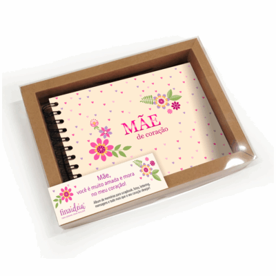 Álbum de Fotos P Fina Ideia Mãe de Coração 19,5x13,5cm 30 folhas 180g/m² capa dura