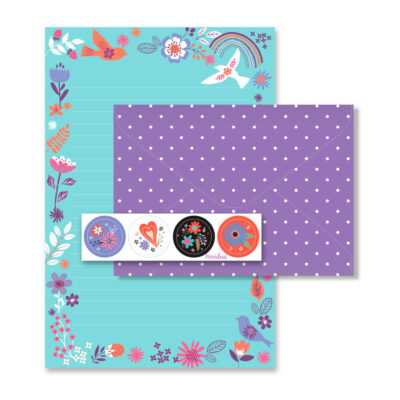 Alternative view of Papel de Carta Fina Ideia Alegria 15,5x23cm – 4 unid. com envelopes e adesivos