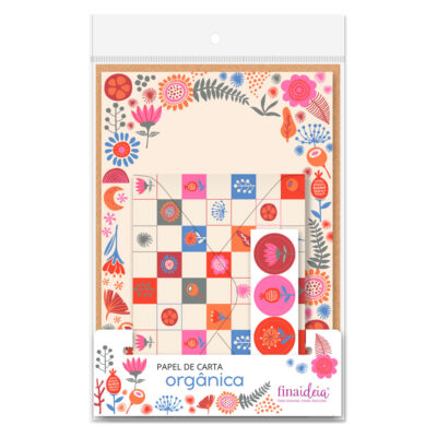 Papel de Carta Fina Ideia Orgânica 15,5x23cm – 4 unid. com envelopes e adesivos