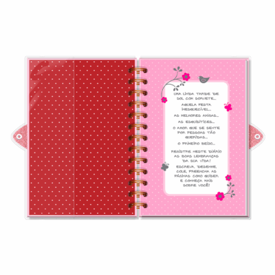Alternative view of Diário com Chave Fina Ideia Borboletas 11,8x17,5cm 84 folhas capa protetora