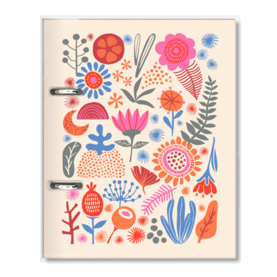 Caderno Argolado P A5 Fina Ideia Orgânica 14,5x20,5cm 80 folhas pautadas capa protetora