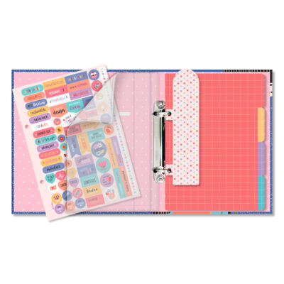 Alternative view of Caderno Argolado P A5 Fina Ideia Jardim das Cores 14,5x20,5cm 80 folhas pautadas capa protetora