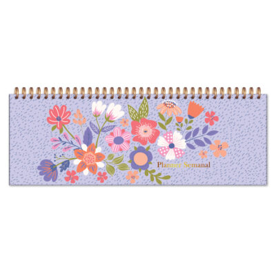 Planner Organizador Semanal Fina Ideia Sempre-viva 30×10,5cm 52 folhas capa dura