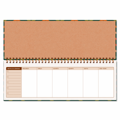 Alternative view of Planner Organizador Semanal Fina Ideia Kraft Zigzag 30×10,5cm 52 folhas capa dura