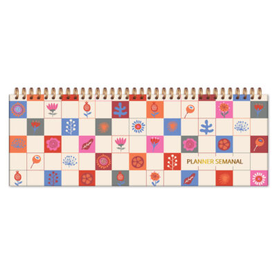 Planner Organizador Semanal Fina Ideia Quadrinhos 30x10,5cm 52 folhas capa dura