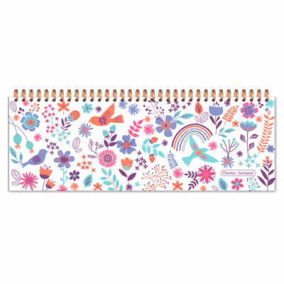 Planner Organizador Semanal Fina Ideia Alegria 30×10,5cm 52 folhas capa dura