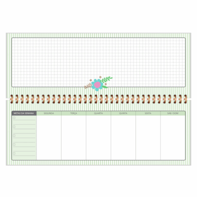 Alternative view of Planner Organizador Semanal Fina Ideia Alegria 30×10,5cm 52 folhas capa dura