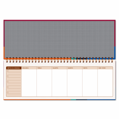 Alternative view of Planner Organizador Semanal Fina Ideia Croma 30×10,5cm 52 folhas capa dura