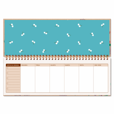 Alternative view of Planner Organizador Semanal Fina Ideia Campestre Kraft 30×10,5cm 52 folhas capa dura
