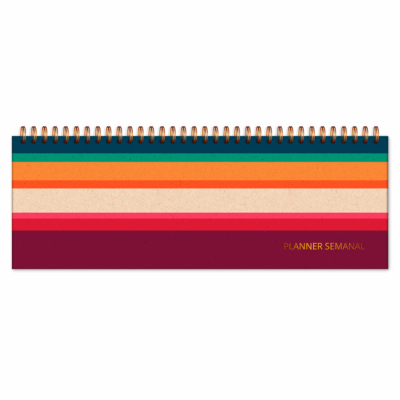 Planner Organizador Semanal Fina Ideia Reciclar 30×10,5cm 52 folhas capa dura
