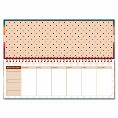 Alternative view of Planner Organizador Semanal Fina Ideia Reciclar 30×10,5cm 52 folhas capa dura