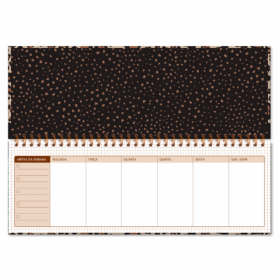 Alternative view of Planner Organizador Semanal Fina Ideia Oncinha 30×10,5cm 52 folhas capa dura