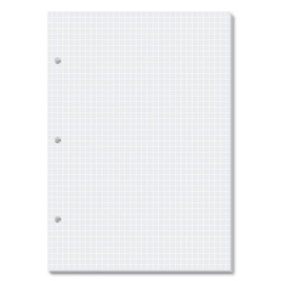 Refil Quadriculado Branco Caderno Argolado Colegial Fina Ideia 50 folhas 90g