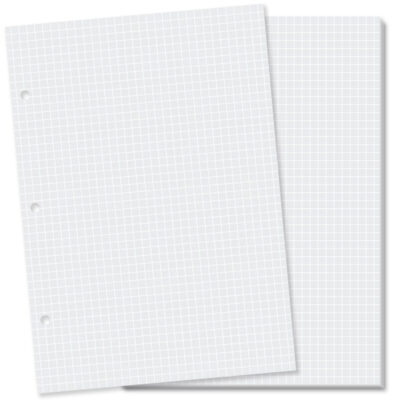 Alternative view of Refil Quadriculado Branco Caderno Argolado Colegial Fina Ideia 50 folhas 90g