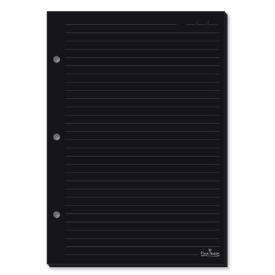 Refil Preto Pautado Caderno Argolado Colegial Fina Ideia 30 folhas 90g