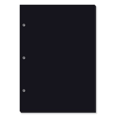 Refil Preto Liso Caderno Argolado Colegial Fina Ideia 30 folhas 90g