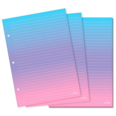 Alternative view of Refil Decorado Caderno Argolado Colegial Fina Ideia Degradê Rosa 50 folhas 90g