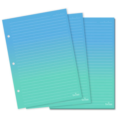 Alternative view of Refil Decorado Caderno Argolado Colegial Fina Ideia Degradê Verde 50 folhas 90g