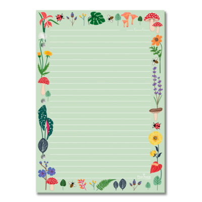 Refil Decorado Caderno Argolado Colegial Fina Ideia Love Garden 30 folhas 90g