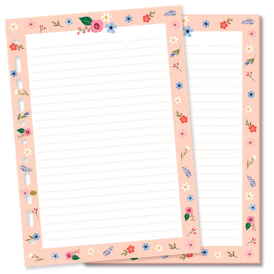 Alternative view of Refil Decorado Caderno Argolado Colegial Fina Ideia Flores 30 folhas 90g