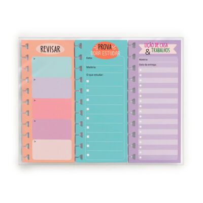 Kit Bloquinhos Folhas Removíveis Fina Ideia Estudos 6,5x15,5cm 3 unidades com 30 folhas 120g/m² cada