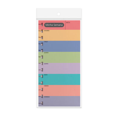 Bloquinho Folhas Removíveis Fina Ideia Minha Semana 8x16,5cm 30 folhas 120g/m²
