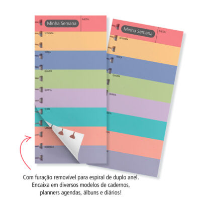 Alternative view of Bloquinho Folhas Removíveis Fina Ideia Minha Semana 8x16,5cm 30 folhas 120g/m²