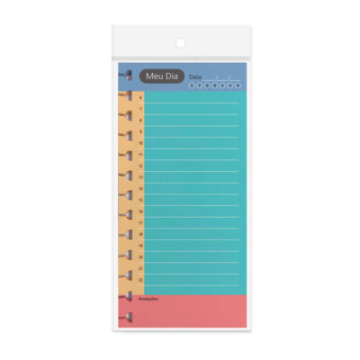 Bloquinho Folhas Removíveis Fina Ideia Meu Dia 8x16,5cm 30 folhas 120g/m²