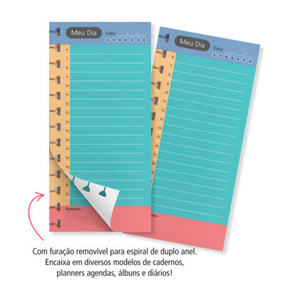 Alternative view of Bloquinho Folhas Removíveis Fina Ideia Meu Dia 8x16,5cm 30 folhas 120g/m²