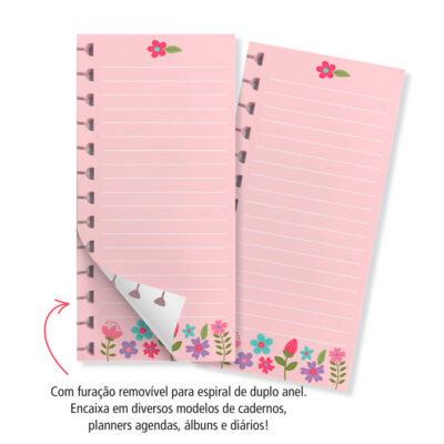 Alternative view of Bloquinho Folhas Removíveis Fina Ideia Pautas Floral 8x16,5cm 30 folhas 120g/m²