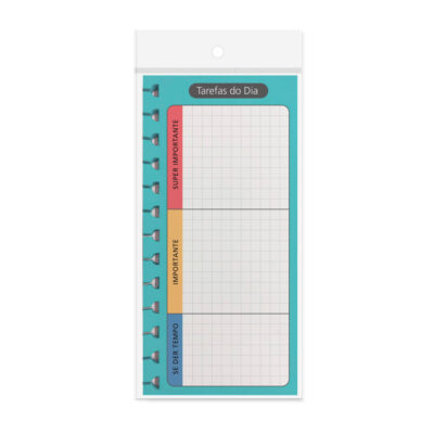 Bloquinho Folhas Removíveis Fina Ideia Tarefas do Dia 8x16,5cm 30 folhas 120g/m²