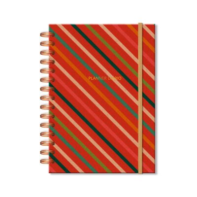 Planner Diário Fina Ideia Kraft Linhas 14,5x20,5cm 80 folhas capa dura