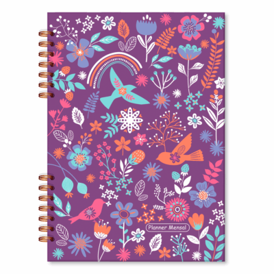 Planner Mensal Compacto Fina Ideia Alegria 14,5x20,5cm 32 folhas capa dura