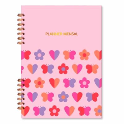 Planner Mensal Compacto Fina Ideia Fun 14,5x20,5cm 32 folhas capa dura