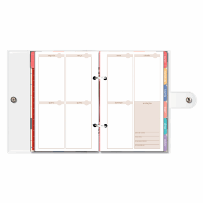 Alternative view of Planner P Quadrinhos Fina Ideia 11,8x17,5cm 105 folhas capa plástica com botão