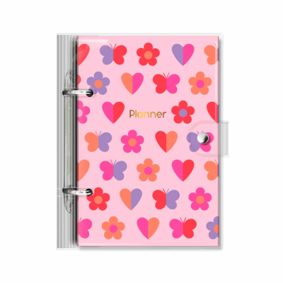 Planner P Fun Fina Ideia 11,8x17,5cm 105 folhas capa plástica com botão
