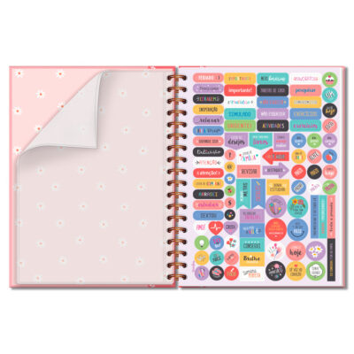 Alternative view of Caderno Colegial 1 Matéria Fina Ideia Buquê 17,3x23,5cm 80 folhas 90g/m² capa dura