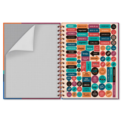 Alternative view of Caderno Colegial 10 Matérias Fina Ideia Croma 17,3x23,5cm 160 folhas 63g/m² capa dura