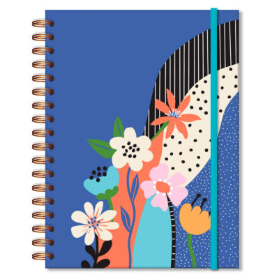 Caderno Folhas Removíveis Fina Ideia Jardim das Cores 16,5x23,2cm 80 folhas 90g/m² capa dura