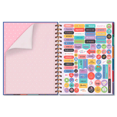 Alternative view of Caderno Folhas Removíveis Fina Ideia Jardim das Cores 16,5x23,2cm 80 folhas 90g/m² capa dura