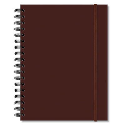 Caderno Folhas Removíveis Fina Ideia Liso Cacau 16,5x23,2cm 80 folhas 90g/m² capa dura
