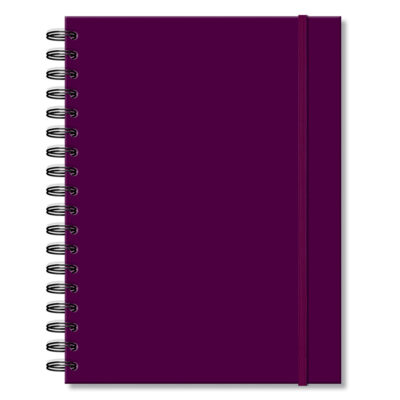 Caderno Folhas Removíveis Fina Ideia Liso Uva 16,5×23,2cm 80 folhas 90g/m² capa dura