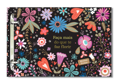 Porta-fichas Fiore Fina Ideia 25,5x18cm 48 fichas pautadas capa dura