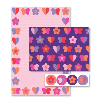 Alternative view of Papel de Carta Fina Ideia Fun 15,5x23cm – 4 unid. com envelopes e adesivos