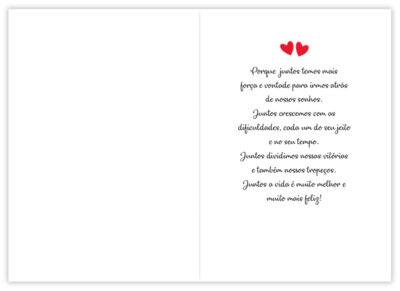 Alternative view of Cartão Artesanal Romântico Amo Nós Juntos Fina Ideia 11x15,5cm com envelope