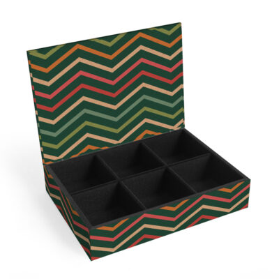 Alternative view of Porta-joias M Fina Ideia Kraft Zigzag 19x14x5,5cm em MDF