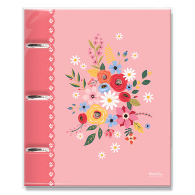 Caderno Argolado Fina Ideia Buquê 16,5x23,2cm 80 folhas capa protetora