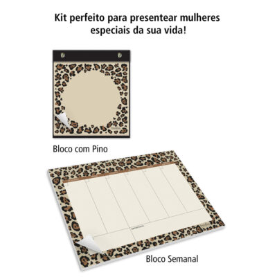 Alternative view of Kit 01 Oncinha Fina Ideia com Bloco Semanal e Bloco Office com Pino