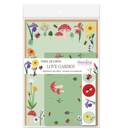 Alternative view of Papel de carta - 4 unid. Love Garden verde